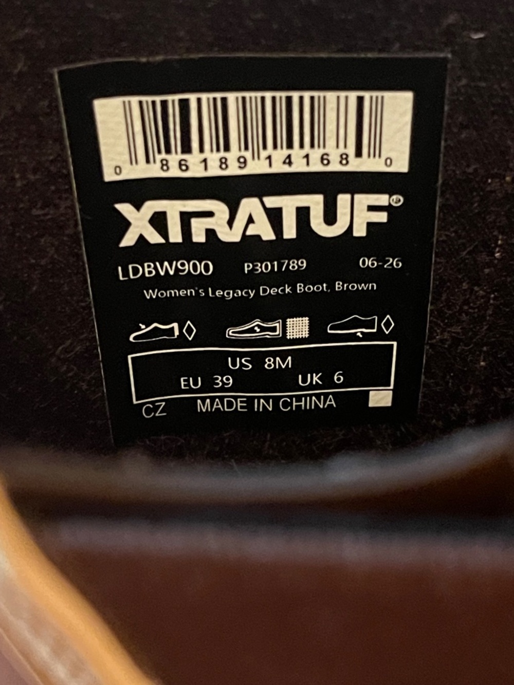 XTRATUF Women's 6" Legacy Ankle Deck Boots - Brown - Size 8 - NEW - Picture 11 of 14